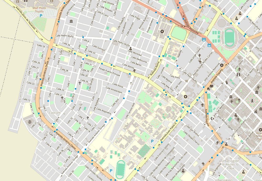 Plano de la ubicación de VPLAT Perú: Av. América Oeste 10, Torre UPAO, Trujillo